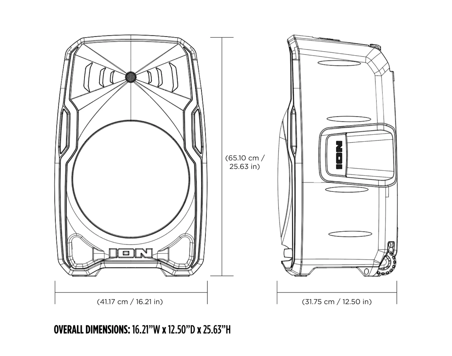 ION Total PA Apex product dimensions