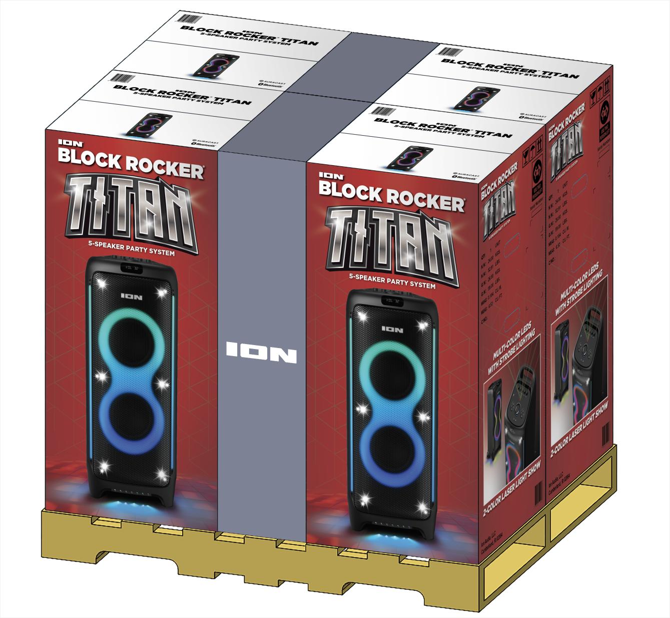 ION Block Rocker Titan four-unit retail pallet render