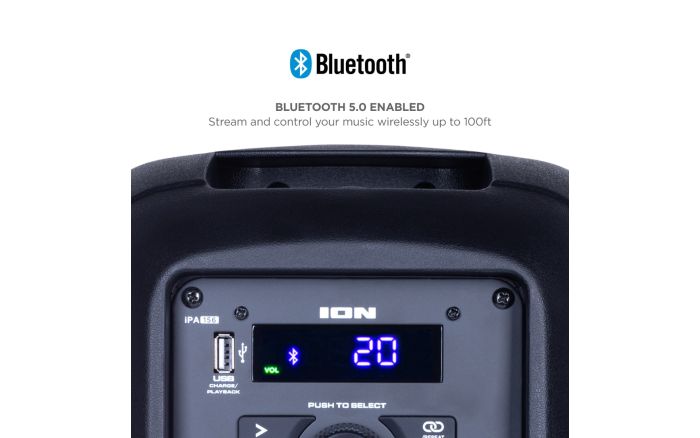 ION Pro Glow Express Bluetooth 5.0 feature