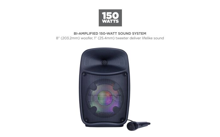 ION Pro Glow Express 150 watt sound system feature