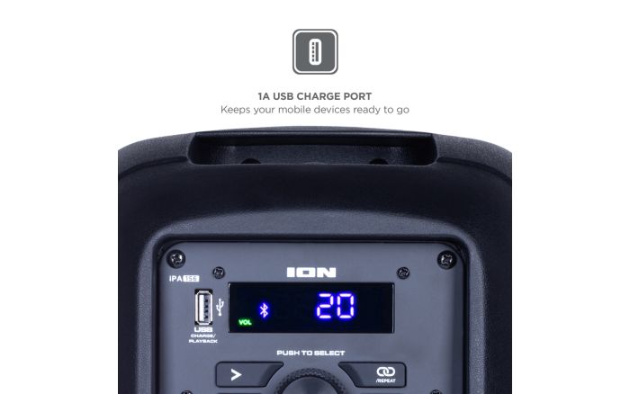 ION Pro Glow Express USB device charging feature