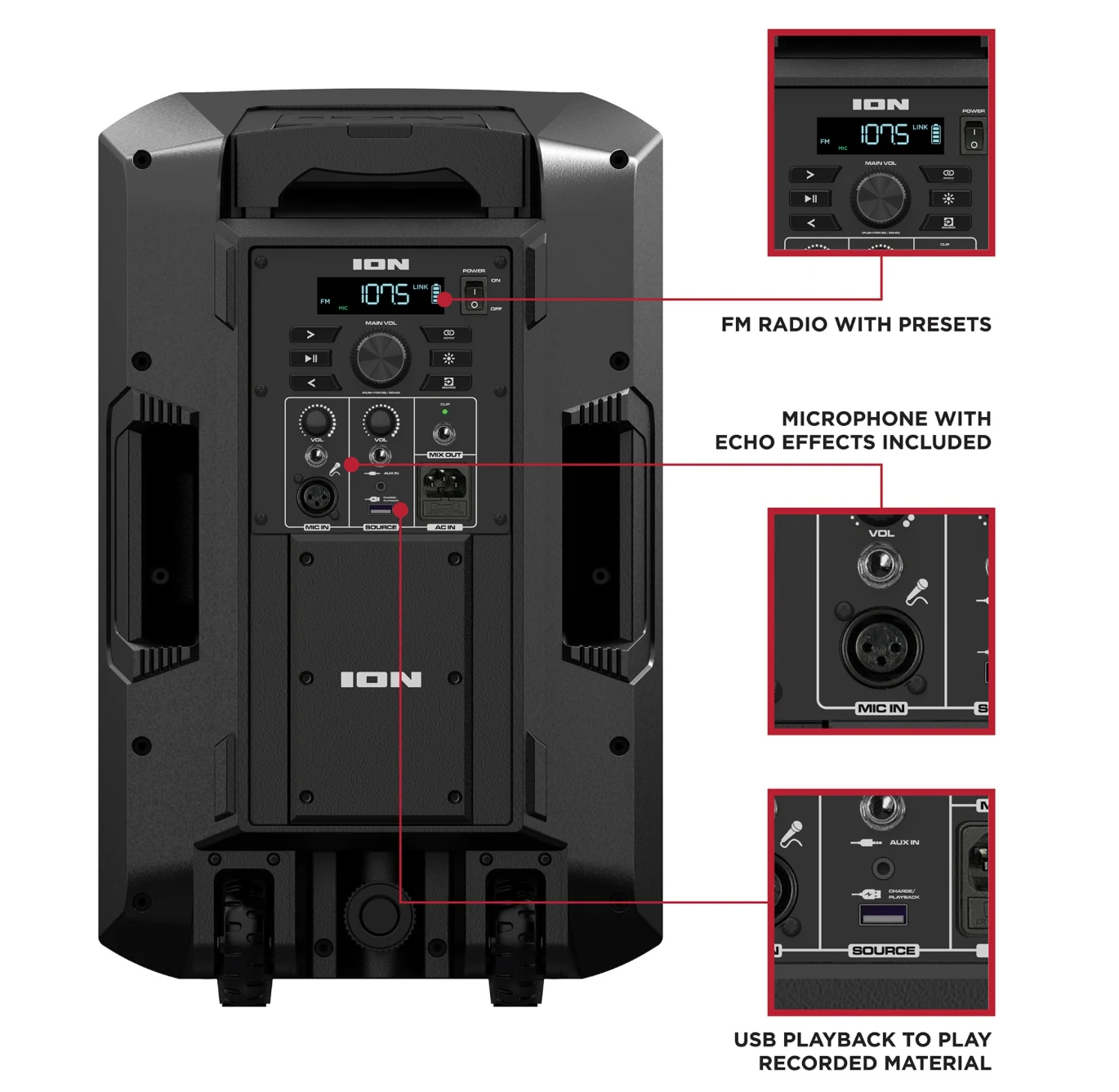 ION Trouper 300 rear control and input feature overview